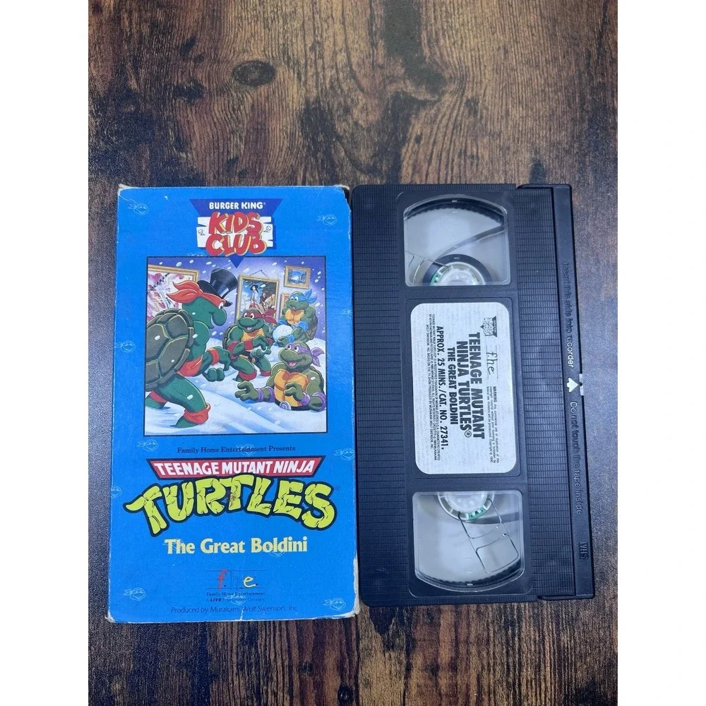 Teenage Mutant Ninja Turtles VHS The Great Boldini 1990 Burger King Kids Club